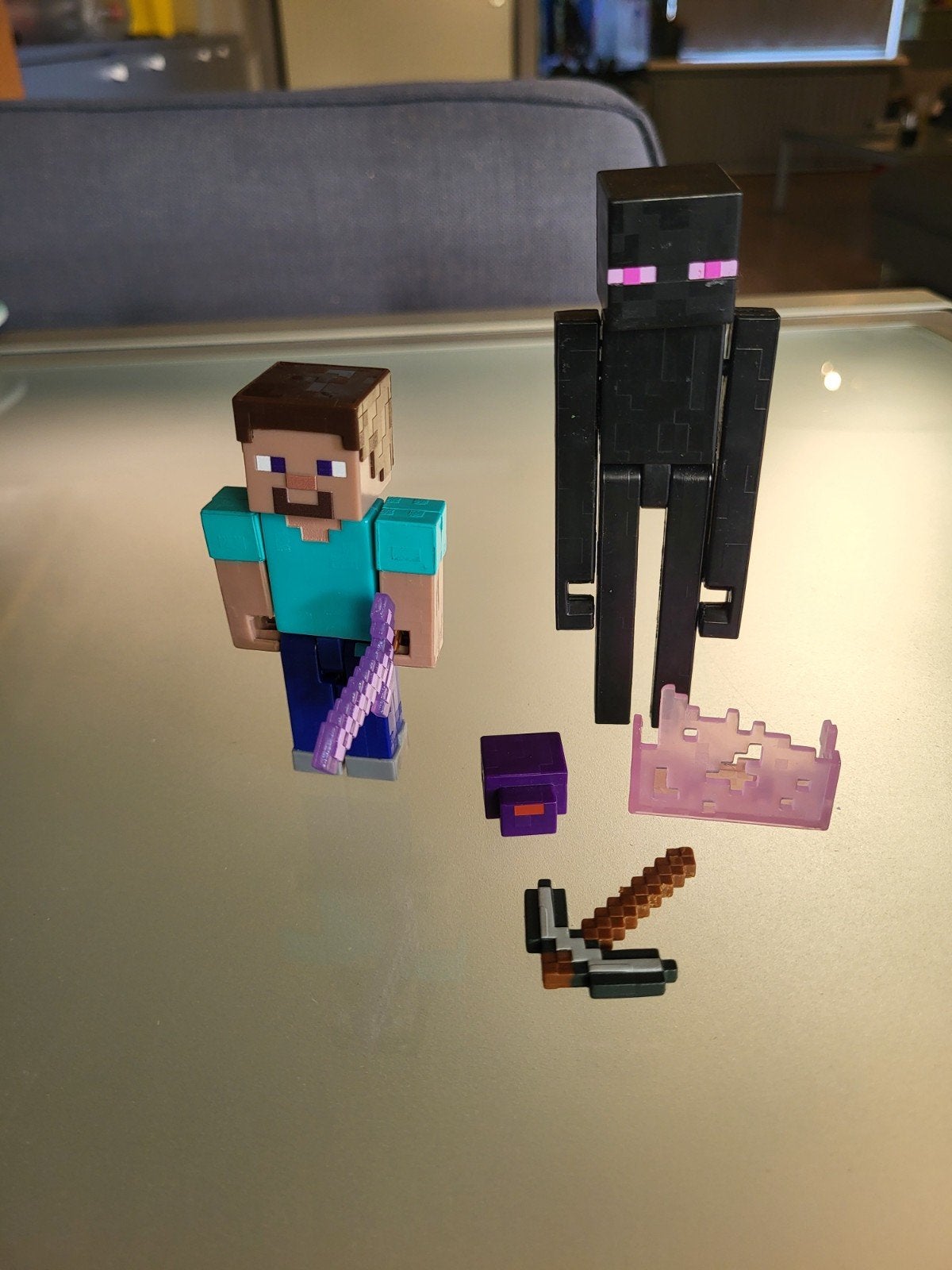 Minecraft Enderman Encounter Speelset van Mattel, compleet., Ophalen of Verzenden, Gebruikt