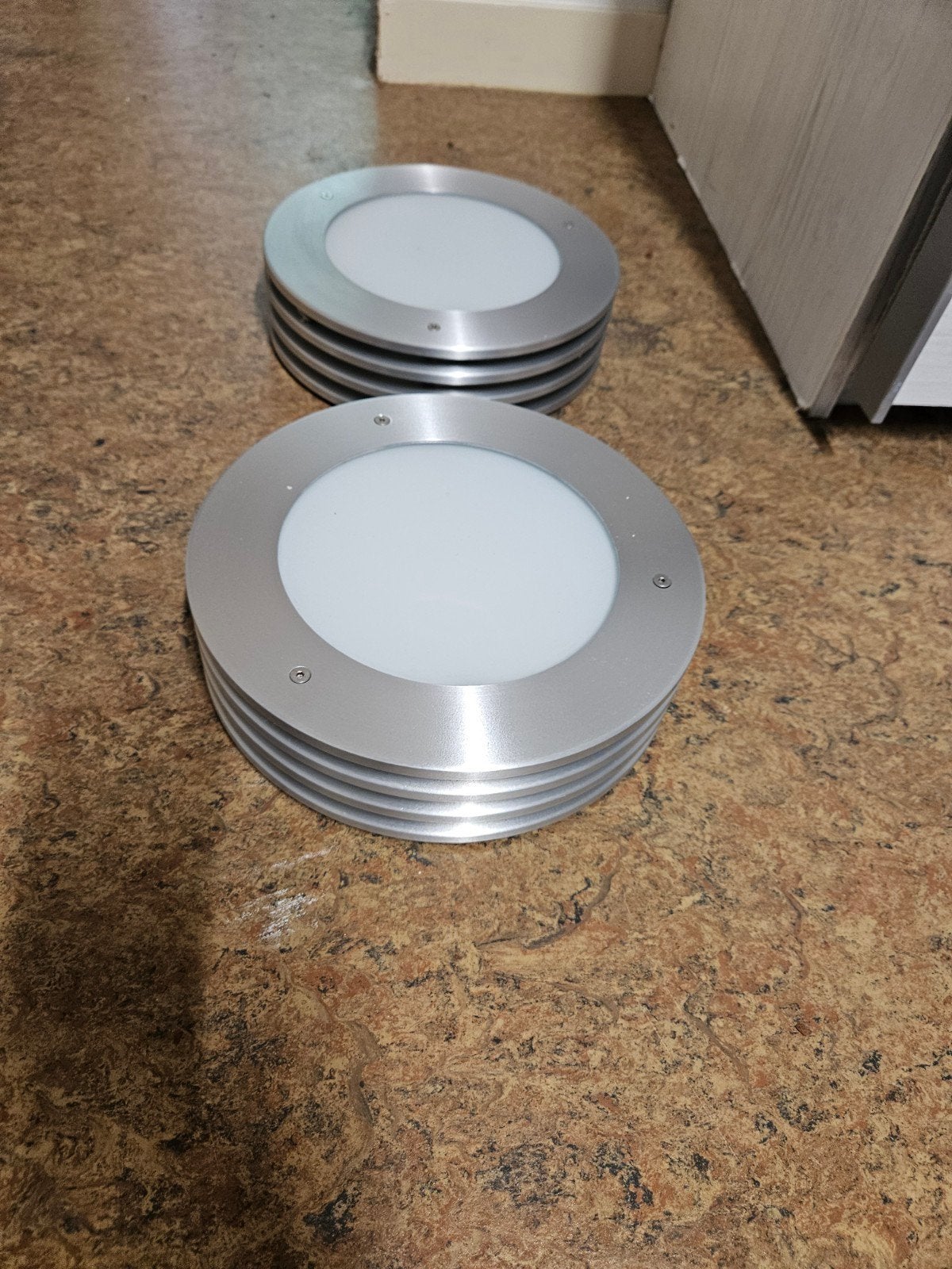 2x Dijkstra Lampen Strato design plafondlamp – Dutch Design, Zilver, Gebruikt, Inclusief lichtbron, Overige fittingen