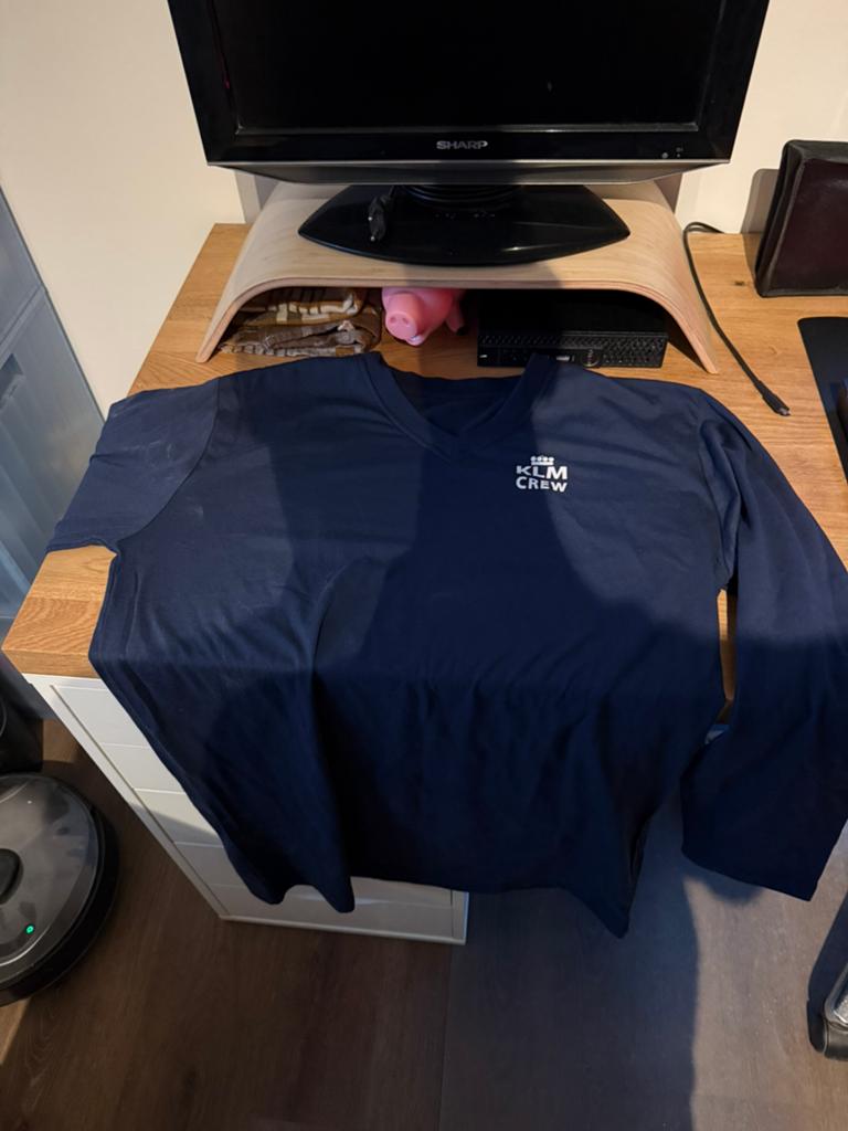 KLM Crew Tshirt (maat L), Ophalen of Verzenden, Zo goed als nieuw