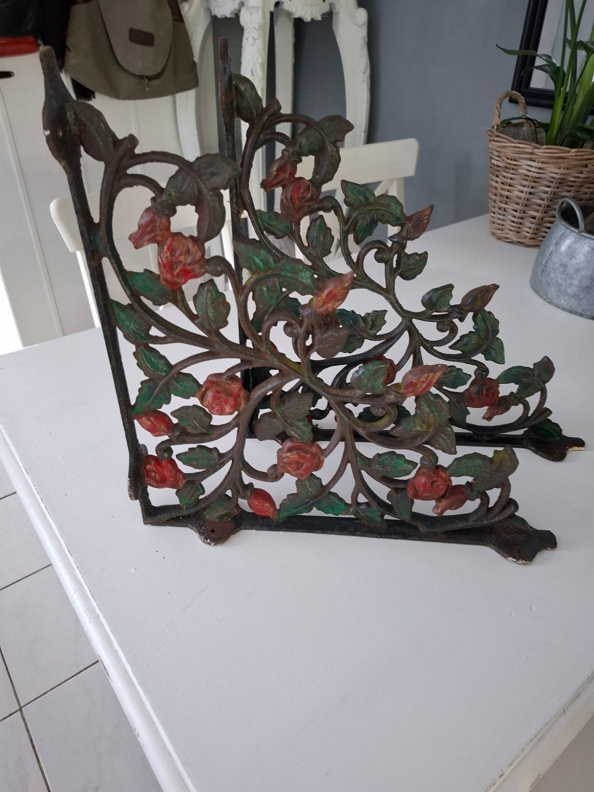 Ornamenten / ijzeren steunen, Antiek en Kunst, Ophalen