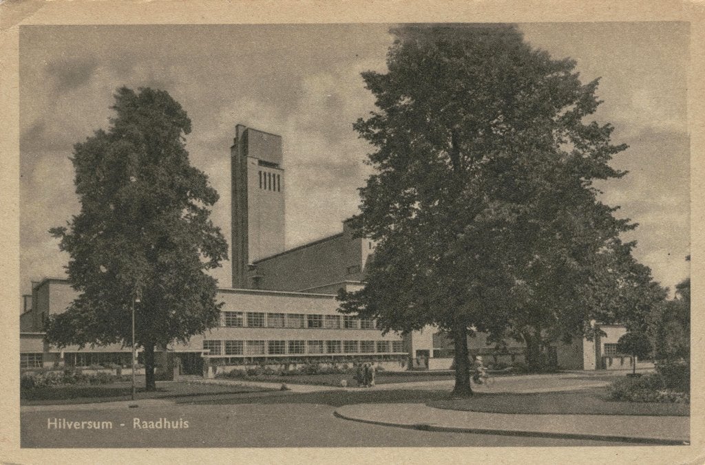 Hilversum Raadhuis, Verzenden, 1940 tot 1960, Ongelopen, Noord-Holland