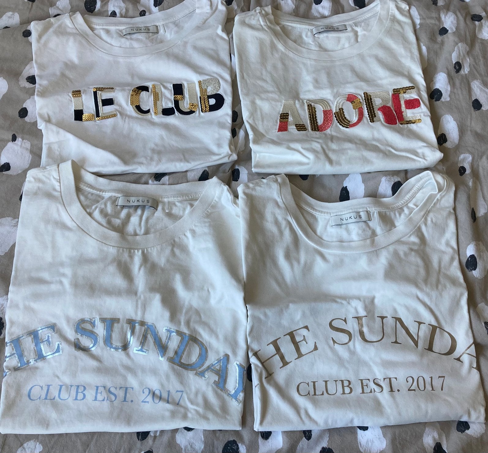 4x t shirt Nukus L 40 wit ecru izgs, Wit, Maat 42/44 (L), Ophalen of Verzenden, Zo goed als nieuw