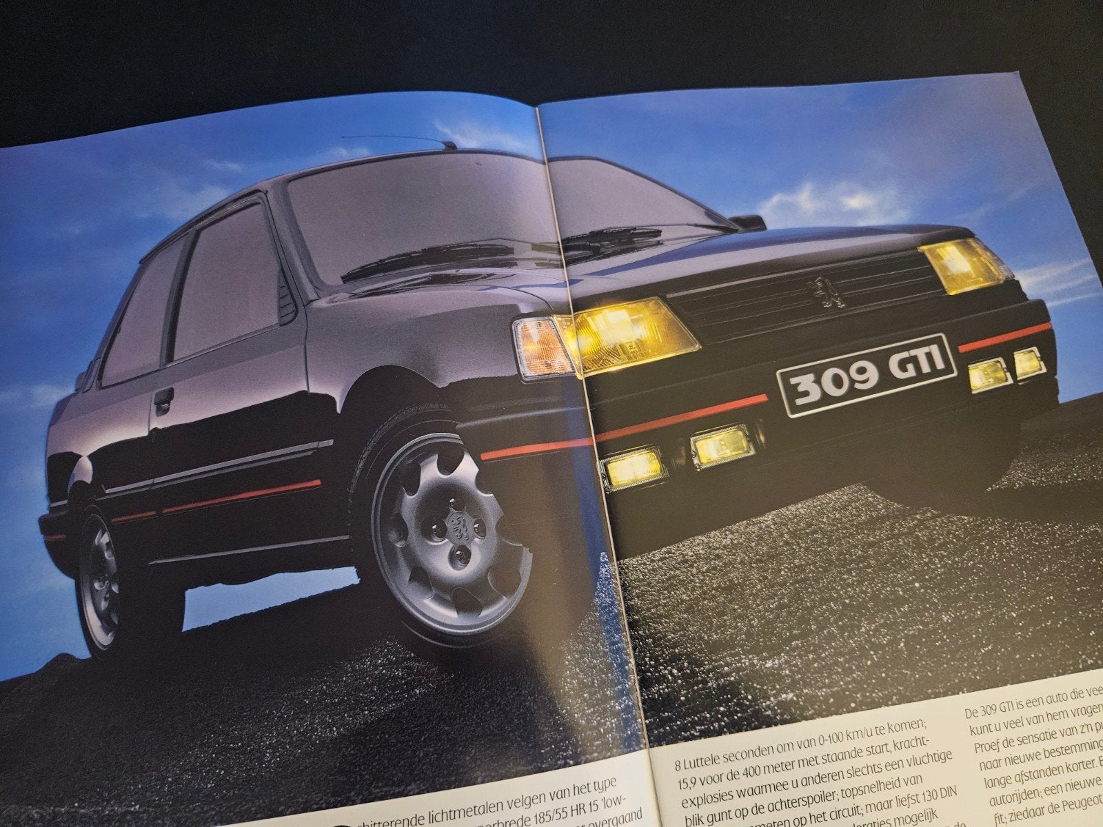 Brochure Peugeot 309 GTI 1987, Ophalen of Verzenden, Zo goed als nieuw, Peugeot