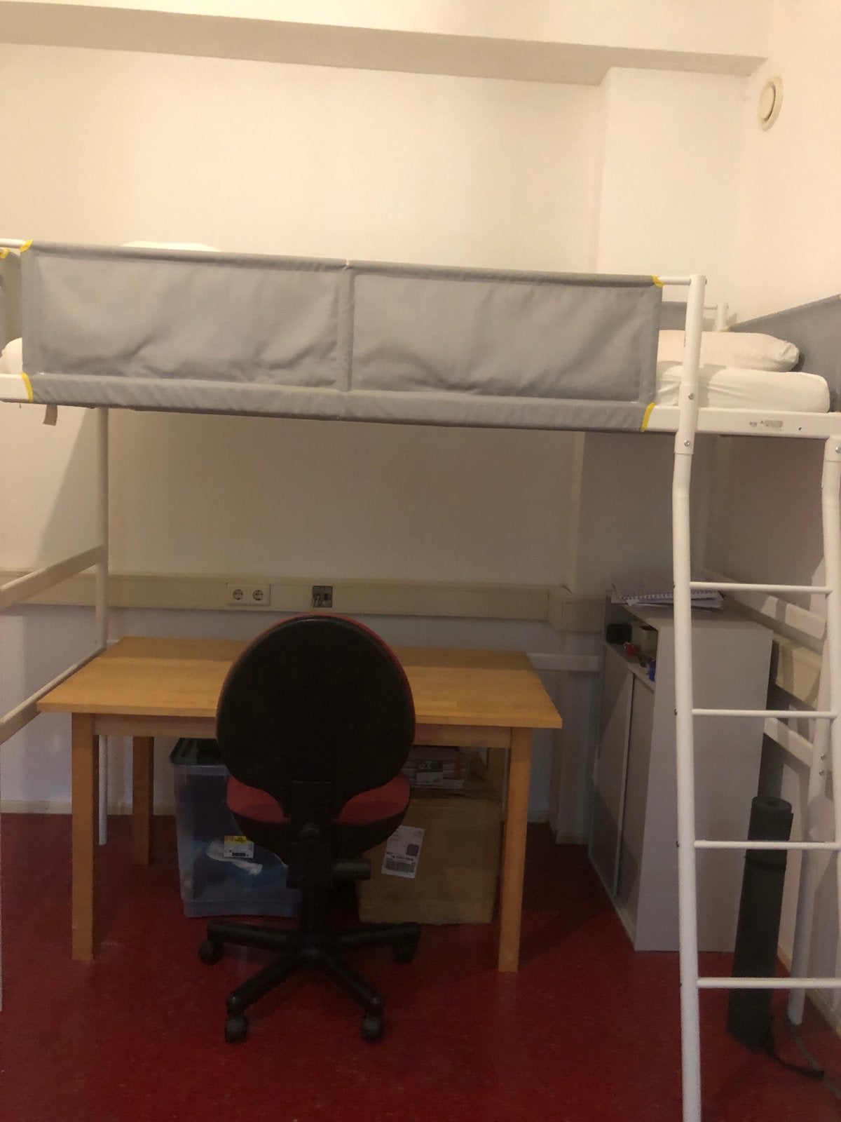 Ikea Hoogslaper + matras, Huis en Inrichting, Slaapkamer | Stapelbedden en Hoogslapers, Ophalen, Gebruikt, Eenpersoons, 200 cm
