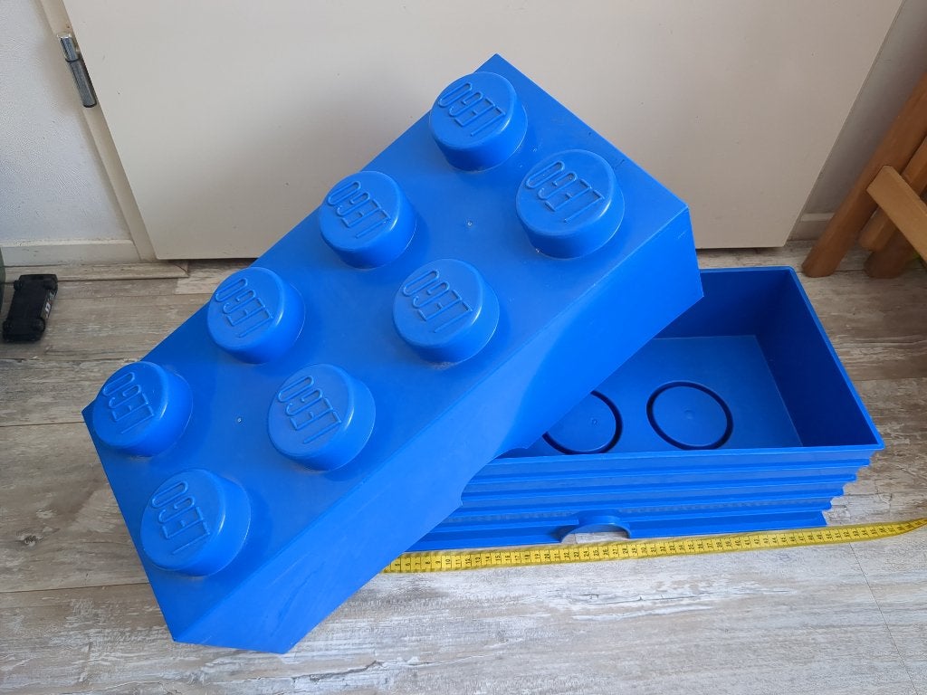 Blauwe lego box/ bak 50cm lengte, Kinderen en Baby's, Speelgoed | Duplo en Lego, Ophalen of Verzenden, Gebruikt, Accessoire, Lego