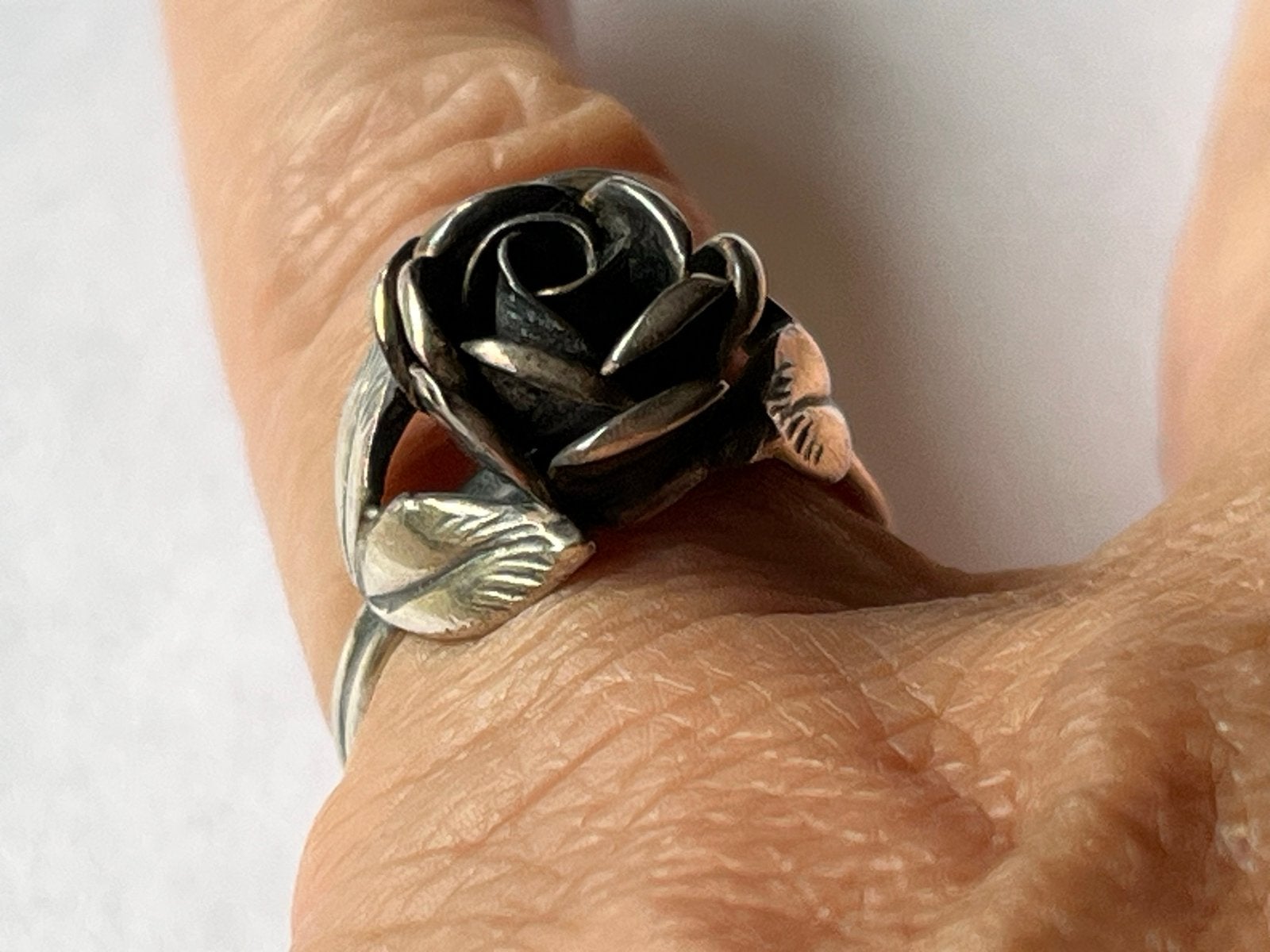 Zilveren Roos Ring van Theodore Klotz, Gekeurd, Maat 16, Verzenden, Dame, Zilver, Zilver
