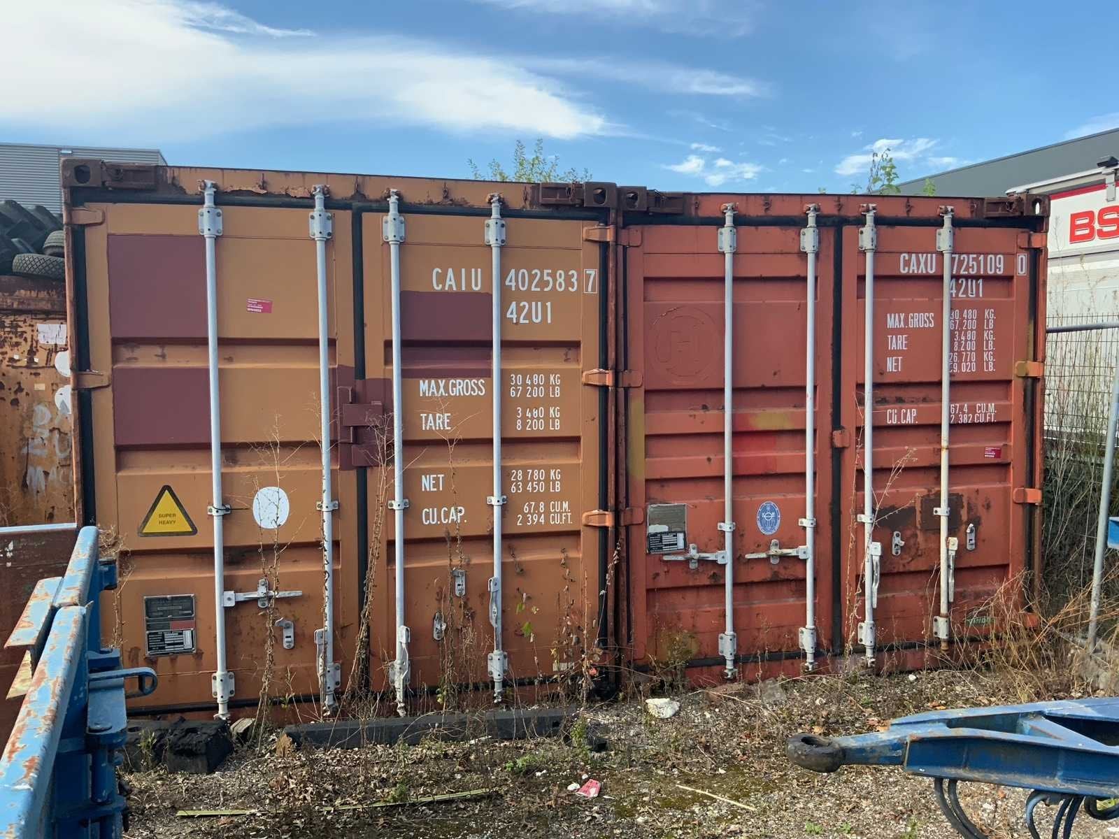 Open top 40FT container met inhoud (2x)