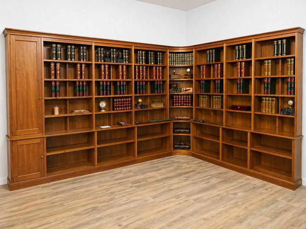 Hoek boekenkast / bibliotheekkast van Jesco Meubels