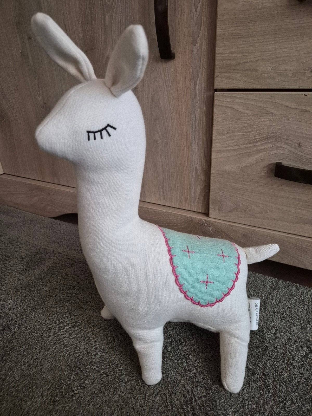 Lama knuffel/ Lama van stof.  Van Intratuin., Ophalen of Verzenden, Zo goed als nieuw, Wit, Textiel