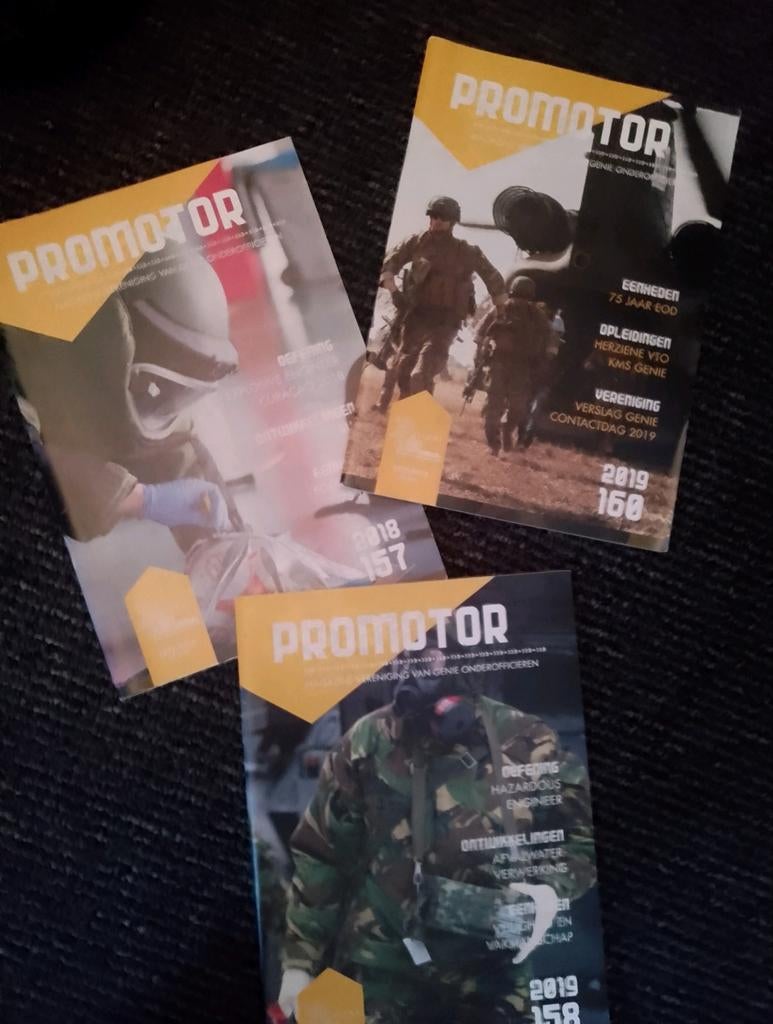 PROMOTOR  LEGER DEFENSIE Tijdschrift genie troepen, Ophalen of Verzenden, Gelezen, Algemeen