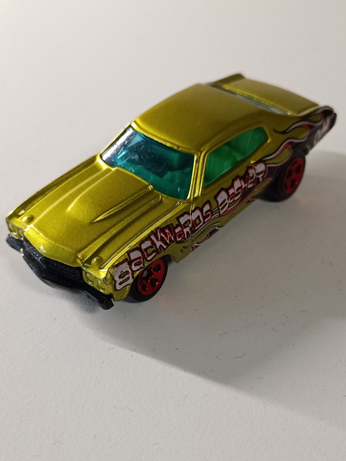 Hot Wheels '70 Chevelle SS Goud met Vlammen, Ophalen of Verzenden, Gebruikt, Auto