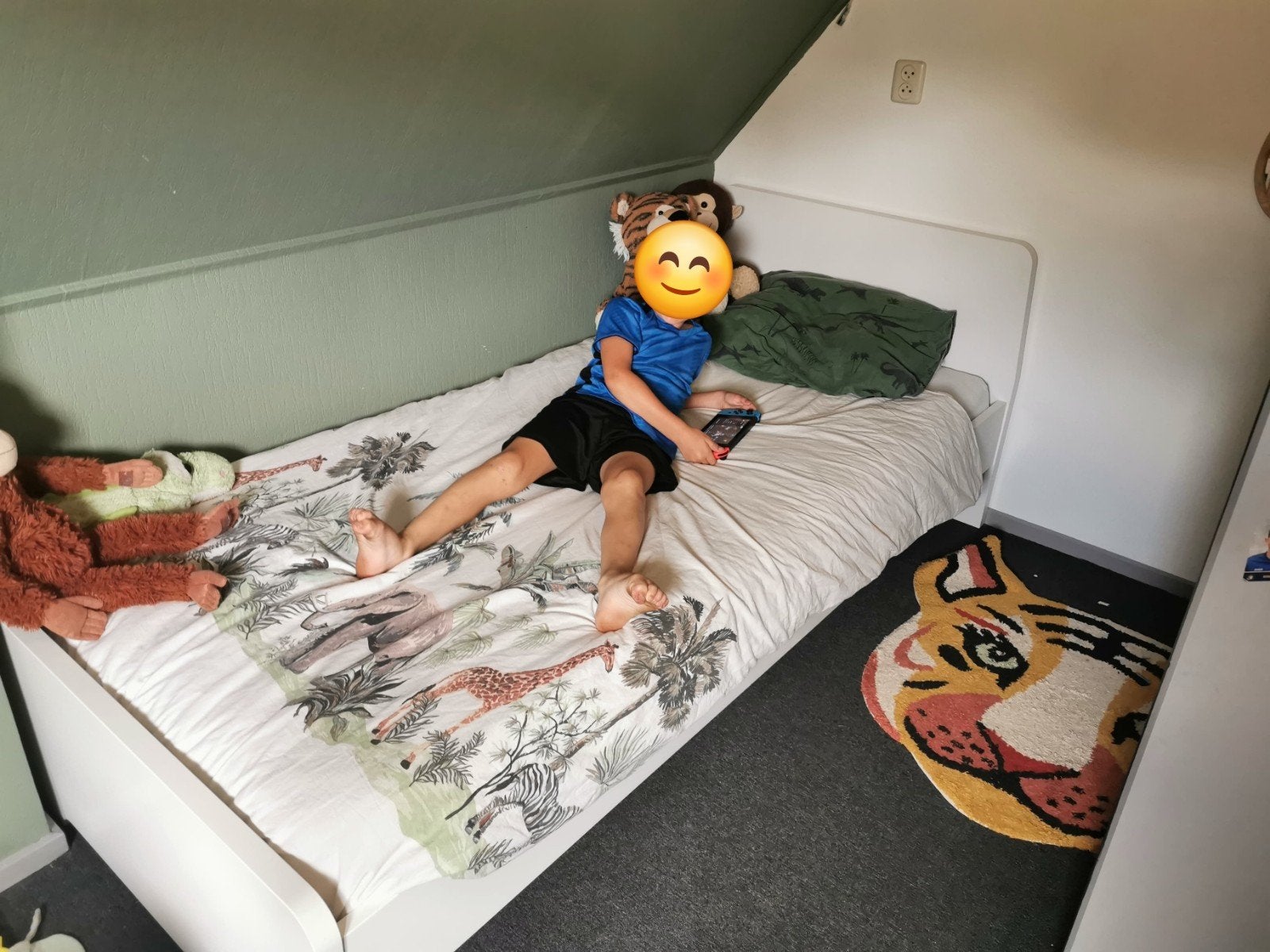 Ikea ASKVOLL eenpersoons bedframe met lattenbodem 90x200, Ophalen, 90 cm, Eenpersoons, Wit
