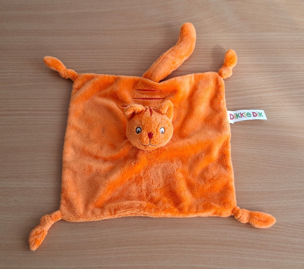 Knuffeldoekje Knuffel Happy Horse Dikkie Dik Oranje Poes Kat, Oranje, Overige karakters, Happy Horse, Ophalen of Verzenden