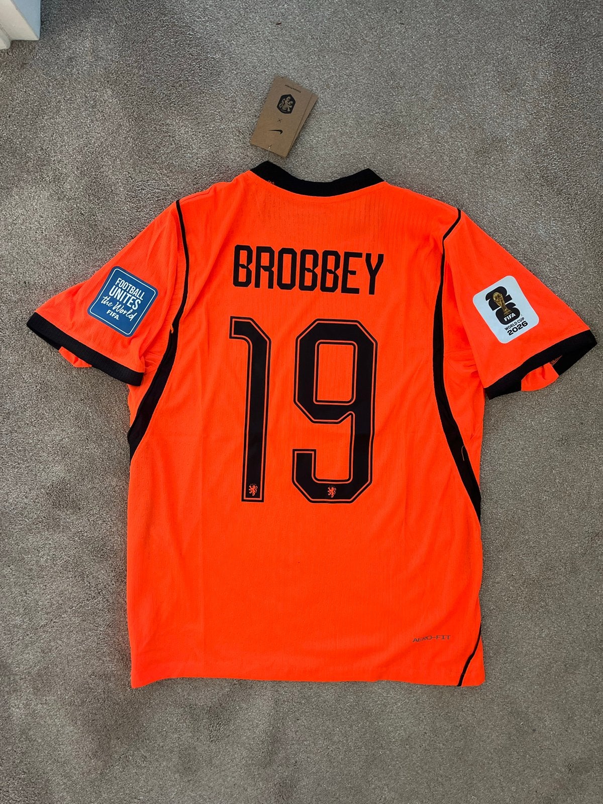 Oranje thuisshirt Brobbey 19 FIFA World Cup 2026 Maat M, Maat M, Ophalen of Verzenden, Nieuw, Shirt