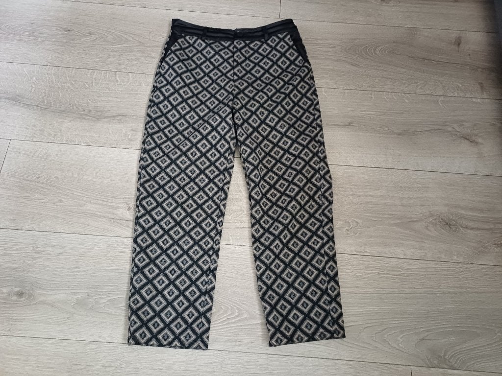 zwart beige grijs broek Costa&Mani mt M, Maat 38/40 (M), Zwart, Ophalen of Verzenden, Costa&Mani