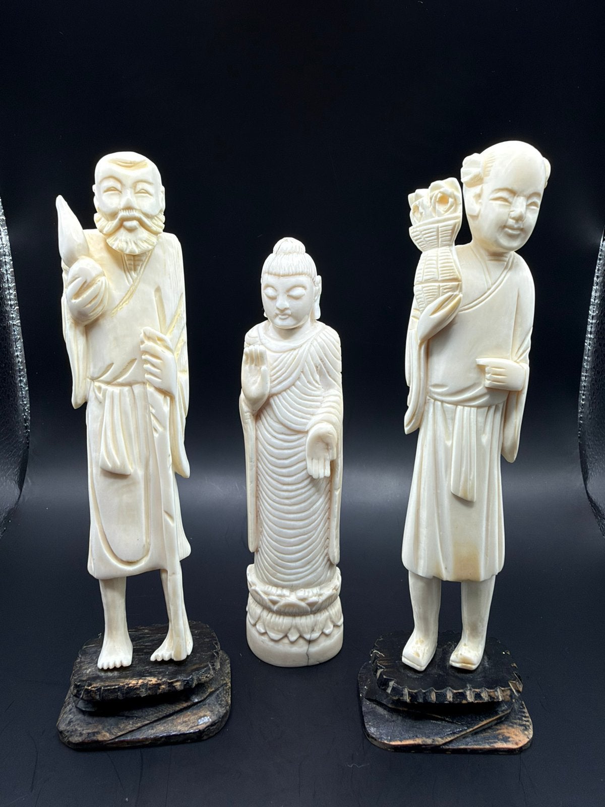 3 Chinese beeldjes, Ophalen of Verzenden, Gebruikt, 1:50 of kleiner, Figuur of Figuren