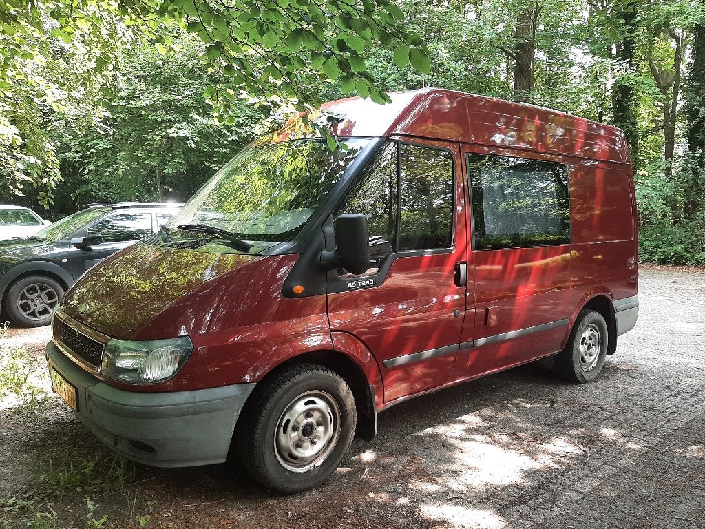 Camper Ford Transit 2002 Rood, Auto's, Ford, Particulier, Transit, Elektrische buitenspiegels, Standkachel, USB, Diesel, Euro 3