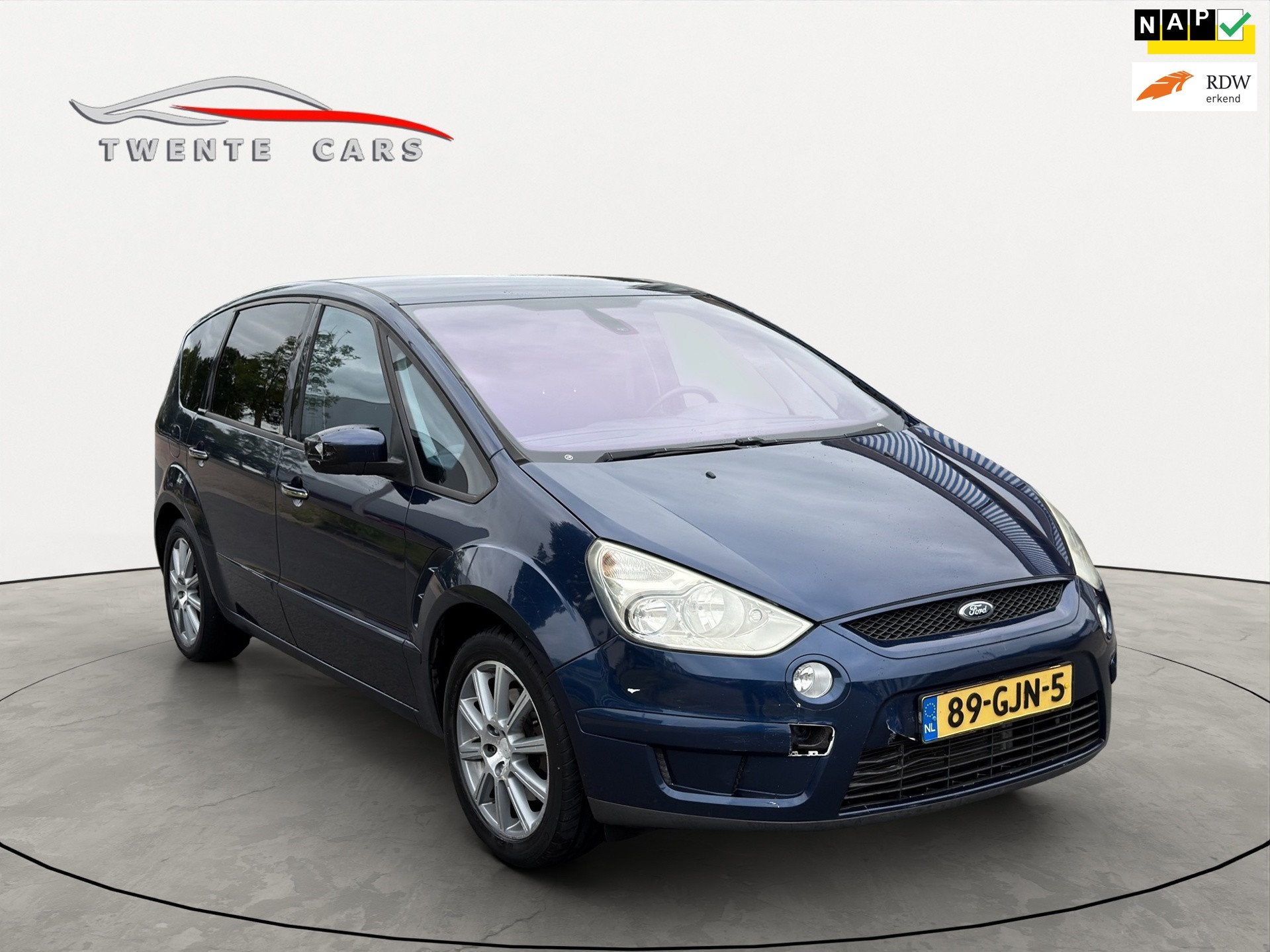 Ford S-Max 2.0-16V | Clima | Cruise | 7-Persoons |, Auto's, Voorwielaandrijving, Stof, Gebruikt, Zwart