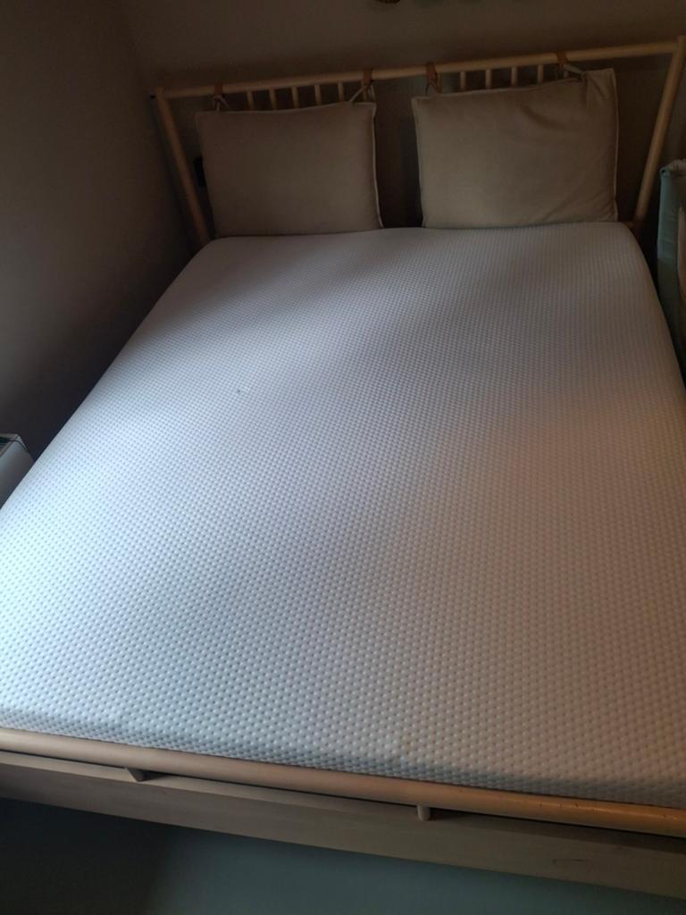 Emma Matras Hybrid 160x200, Wit, Tweepersoons, Ophalen of Verzenden, Zo goed als nieuw