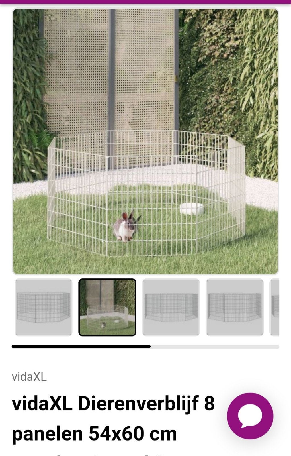 Dierenverblijf 8 panelen 54x60 nieuw in doos, 110 cm of meer, Nieuw, Ren, Ophalen