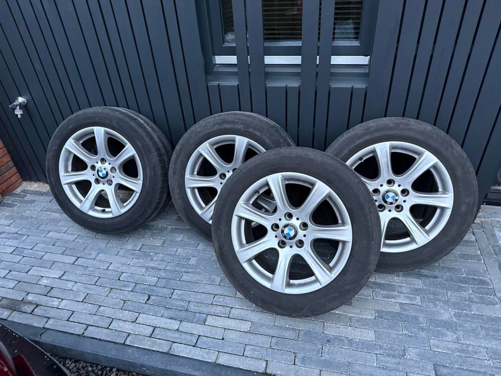 Bandenset 4x 225-55-R17 op velg (5x120) voor o.a. bmw 320 GT, Ophalen