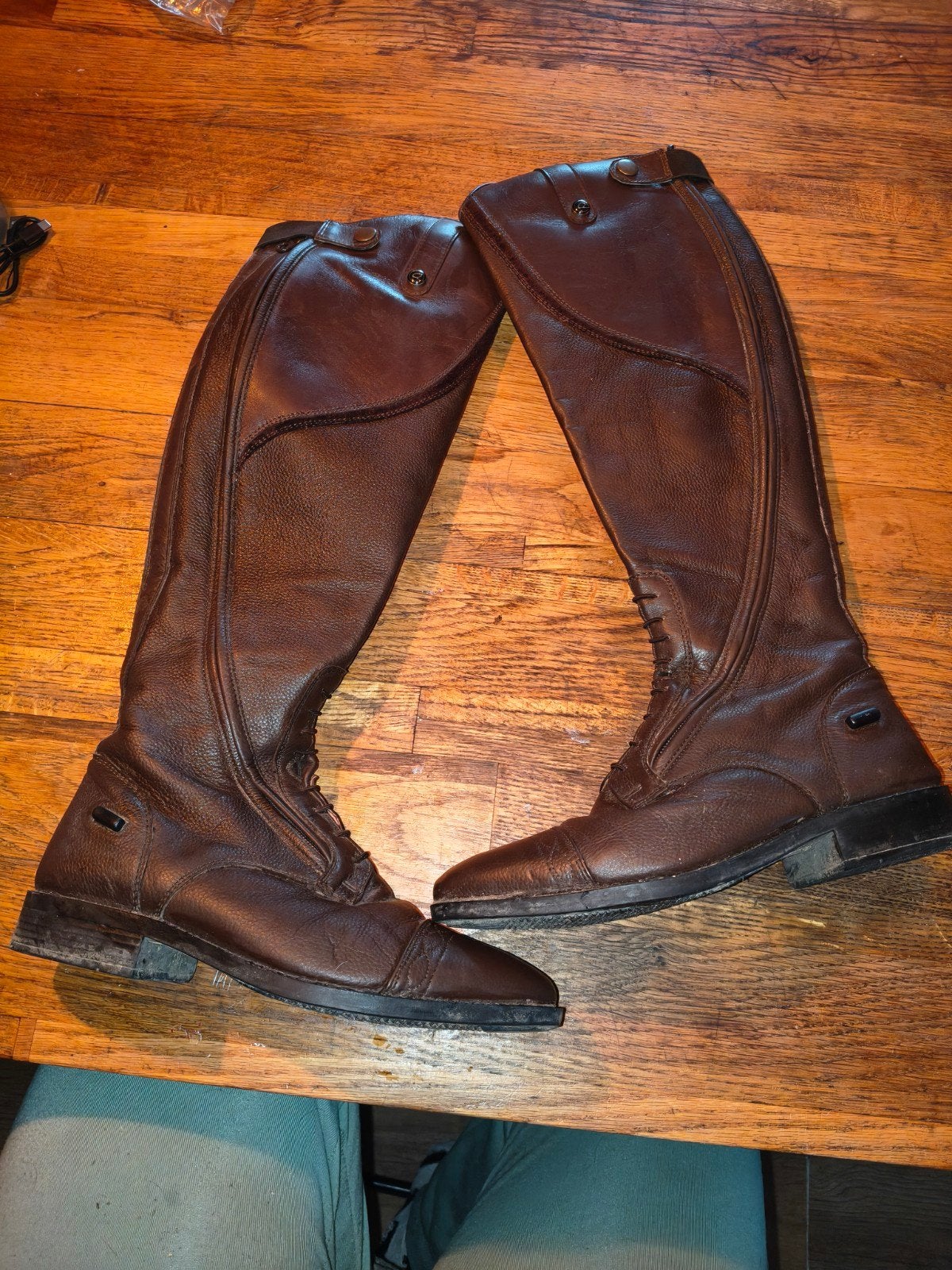 rijlaarzen bruin leer, Ritssluiting, Dressuur, Ophalen of Verzenden, Zo goed als nieuw