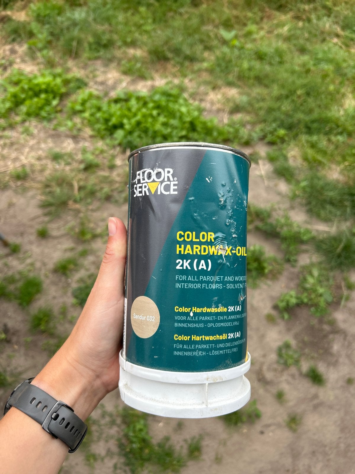Floor Service Color Hardwax-Oil 2K (A) Sandur 032, Ophalen, Beige, Nieuw, Beits