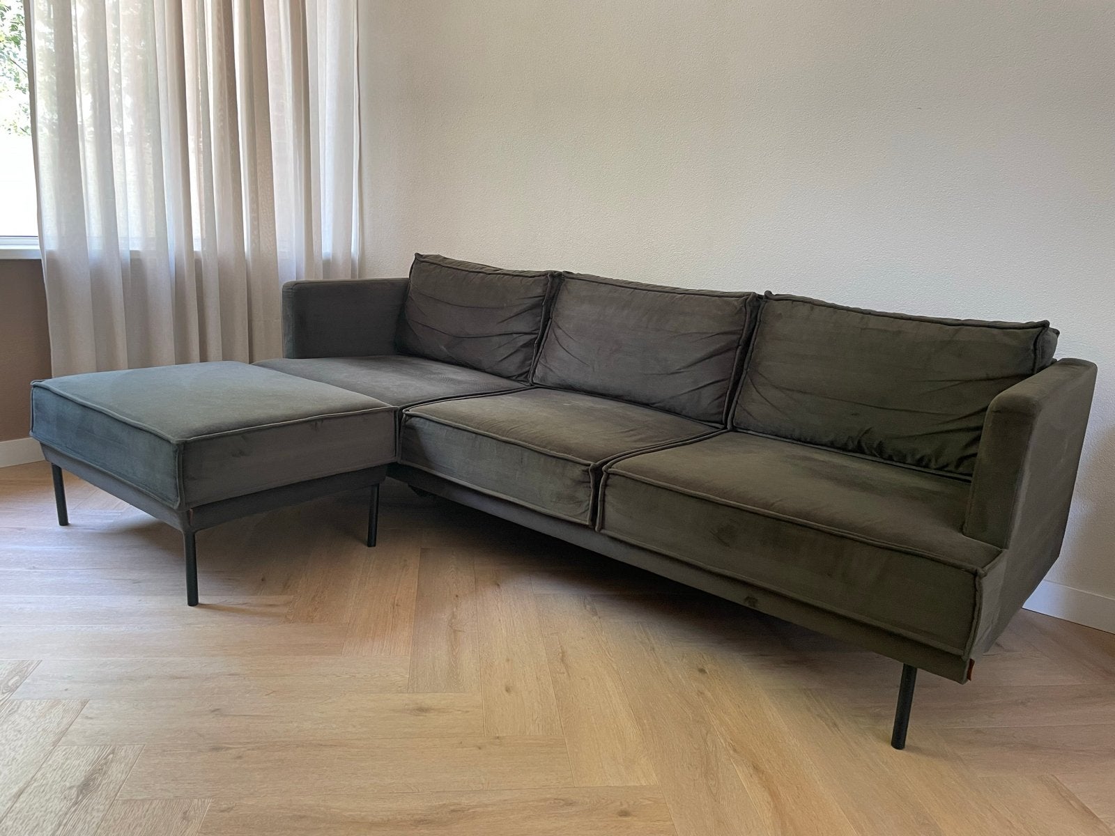 Nette Sissy Boy velvet bank met hocker, Ophalen, Driepersoons, 75 tot 100 cm, Zo goed als nieuw