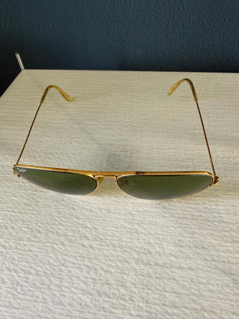 Ray-Ban Aviator zonnebril met originele Bausch & Lomb glazen, Gebruikt, Zonnebril, Ophalen of Verzenden, Ray-Ban