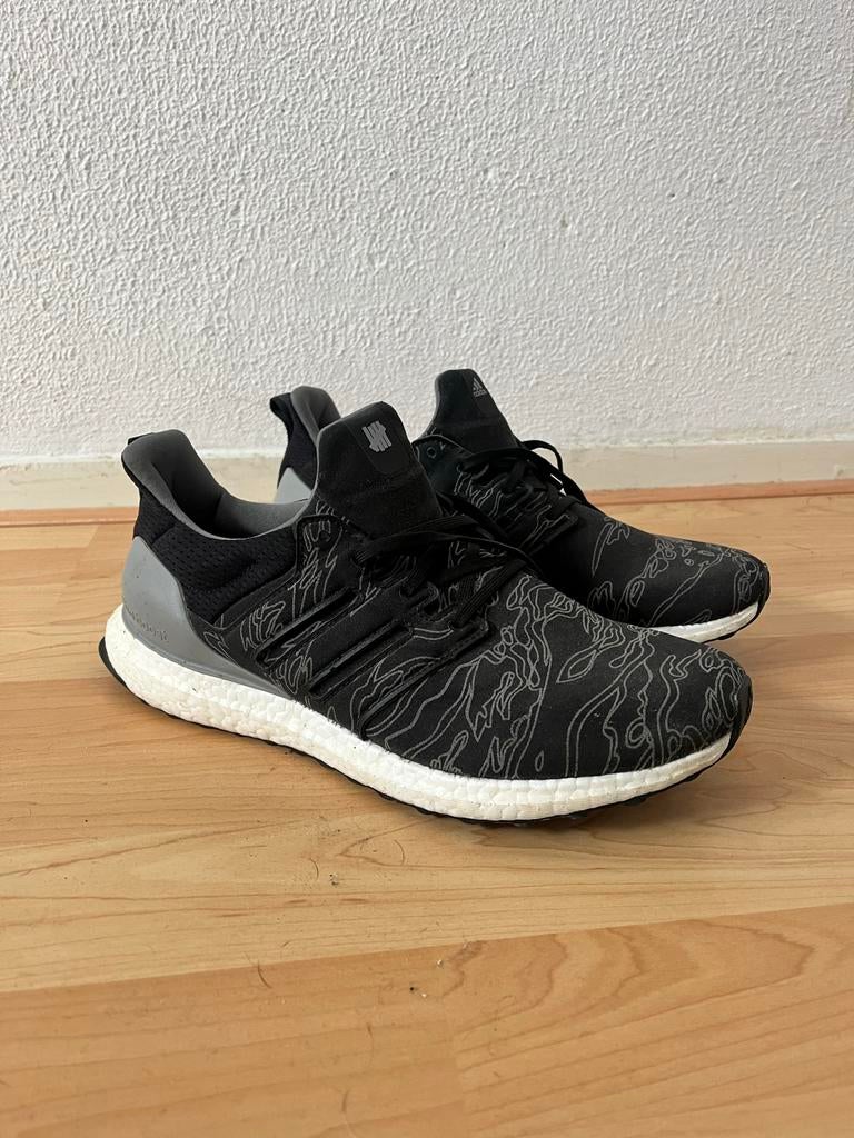 Adidas UltraBoost Undftd - Zwart/Grijs - mt 44, Ophalen of Verzenden, Gedragen, Zwart, Sneakers of Gympen