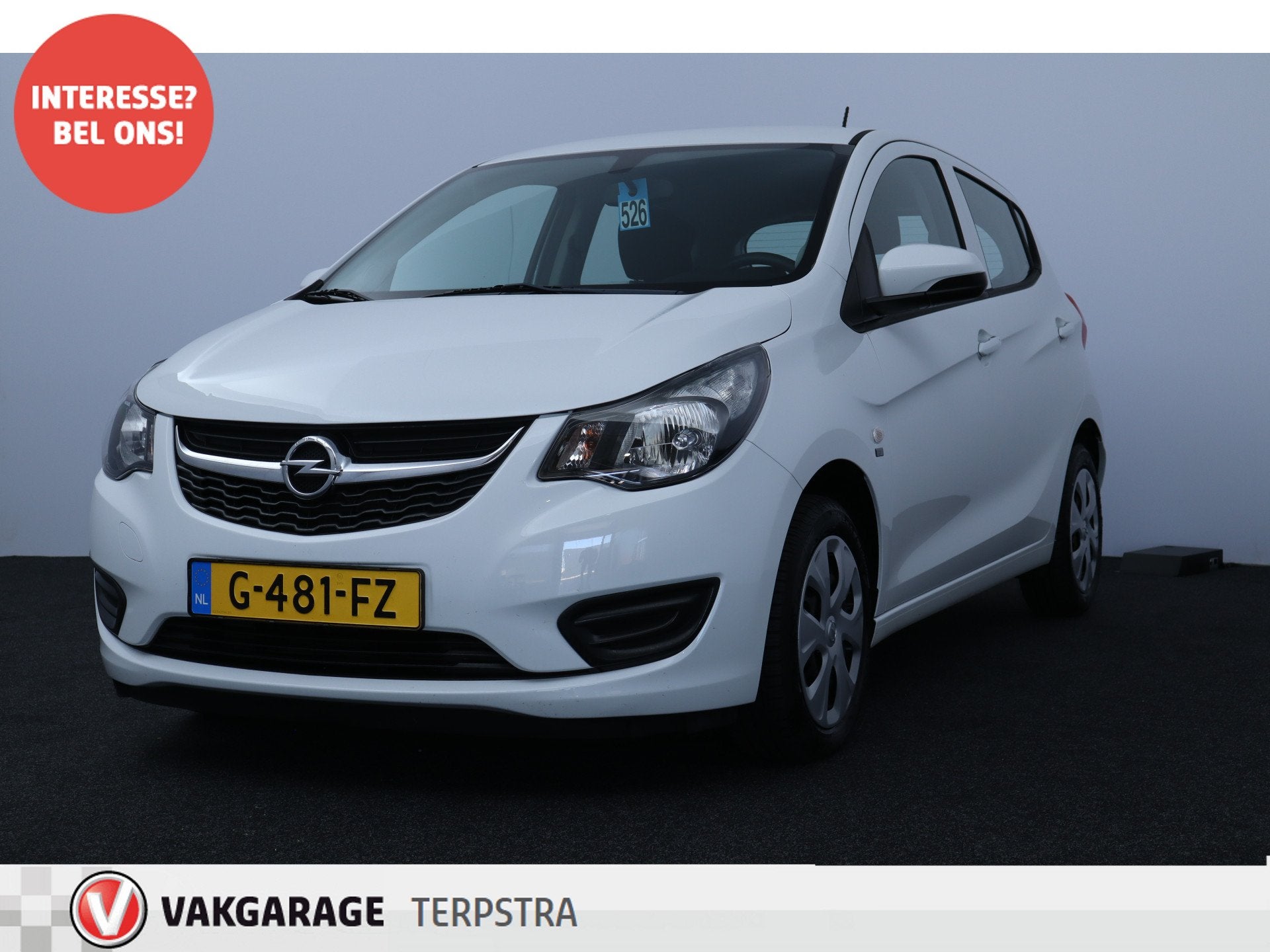 Opel KARL 1.0 ecoFLEX 120 Jaar Edition/ NAVI/ Apple + Androi, Auto's, 839 kg, Stof, Gebruikt, Wit