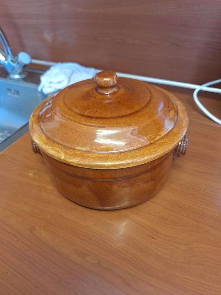 Unox Aardewerken Ovenschaal met Deksel, Antiek en Kunst, Ophalen of Verzenden
