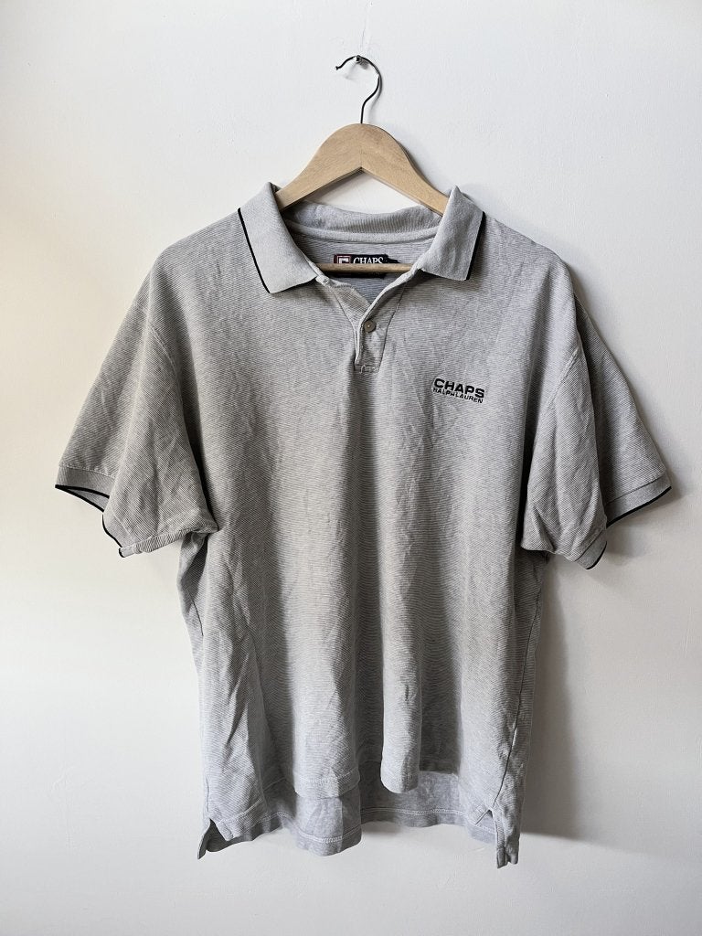 Chaps by Ralph Lauren grijs polo T-shirt, maat L/XL, Maat 52/54 (L), Ophalen of Verzenden, Grijs, Gedragen