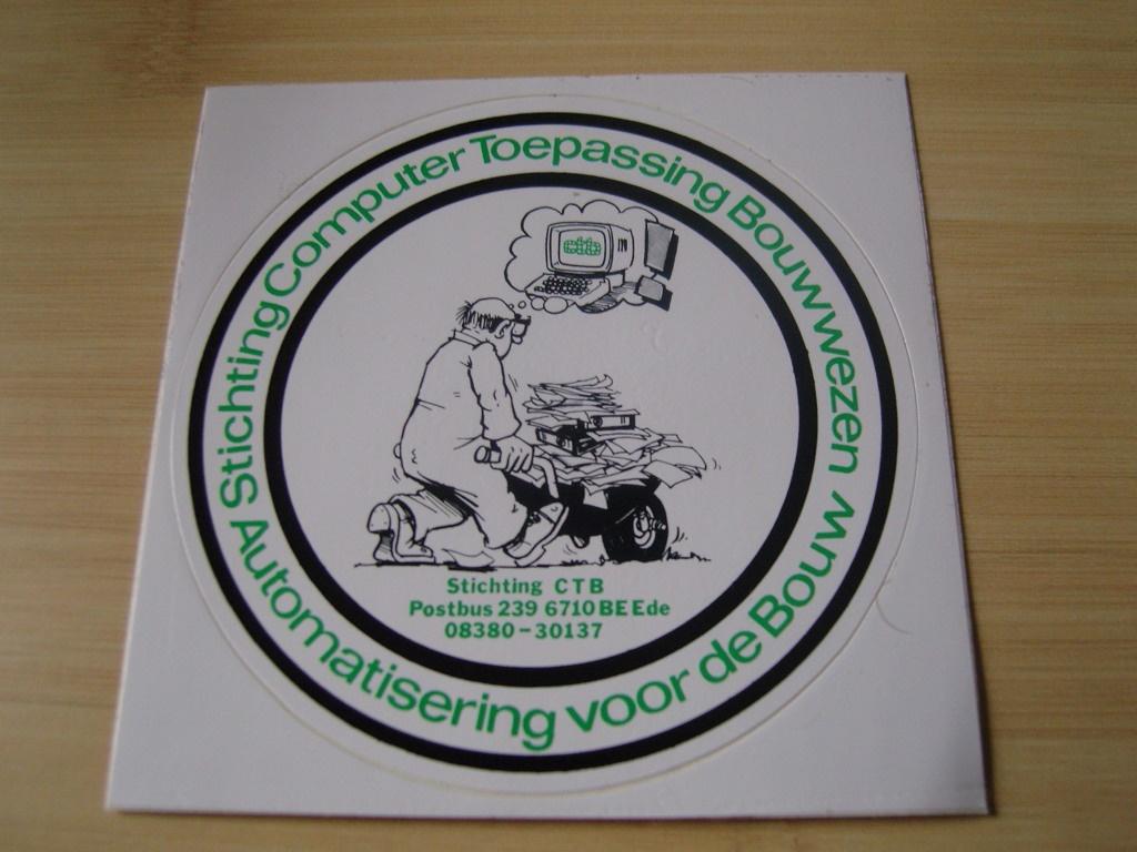 sticker strip kruiwagen administratie computer CTB ede, Ophalen, Zo goed als nieuw