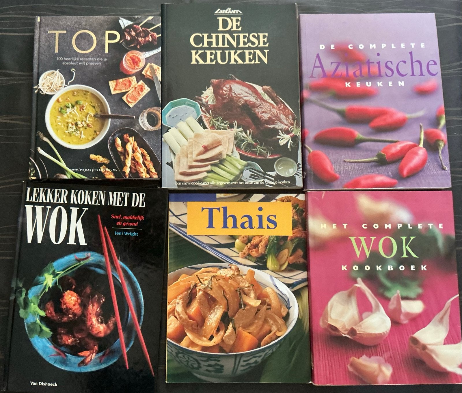 Collectie Aziatische Kookboeken - Wok, Chinees, Thais, Hoofdgerechten, Azië en Oosters, Gezond koken, Ophalen