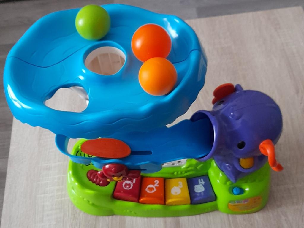 VTech Baby Speelgoed Olifant met Ballen en Piano, Ophalen, Zo goed als nieuw, Overige typen