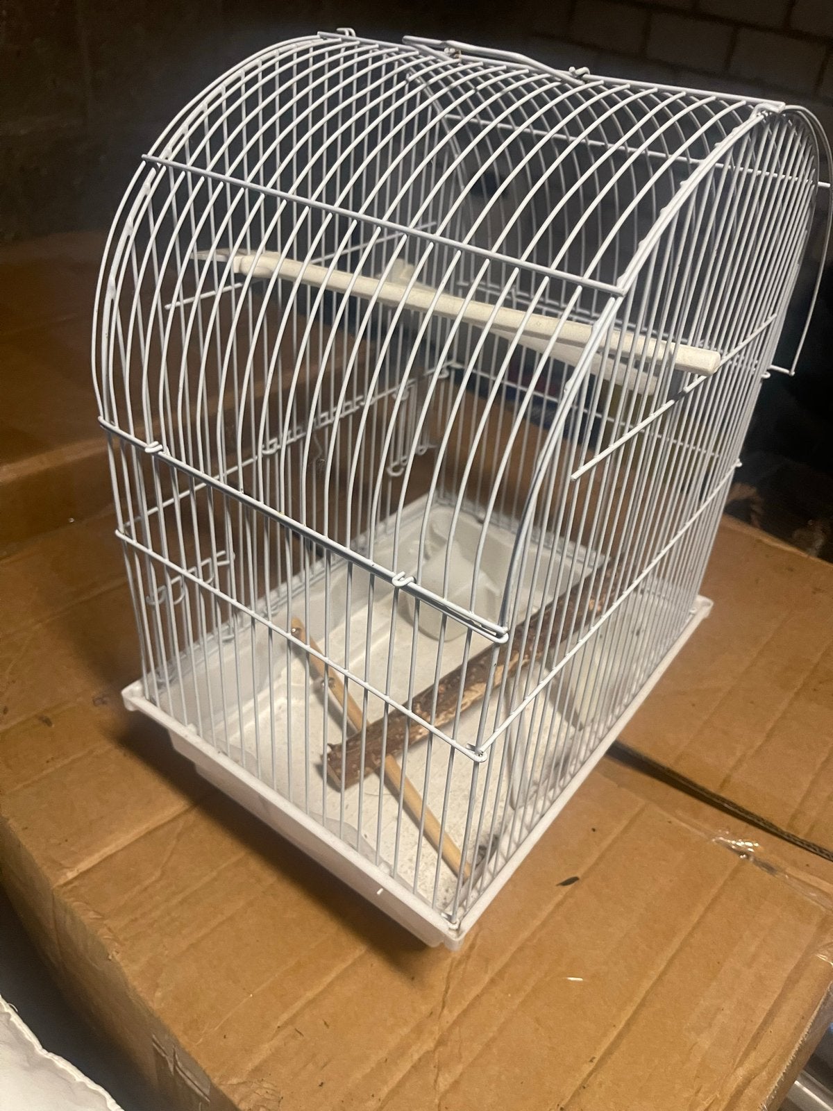 Vogelkooi - wit, Ophalen of Verzenden, Zo goed als nieuw, Metaal, Vogelkooi