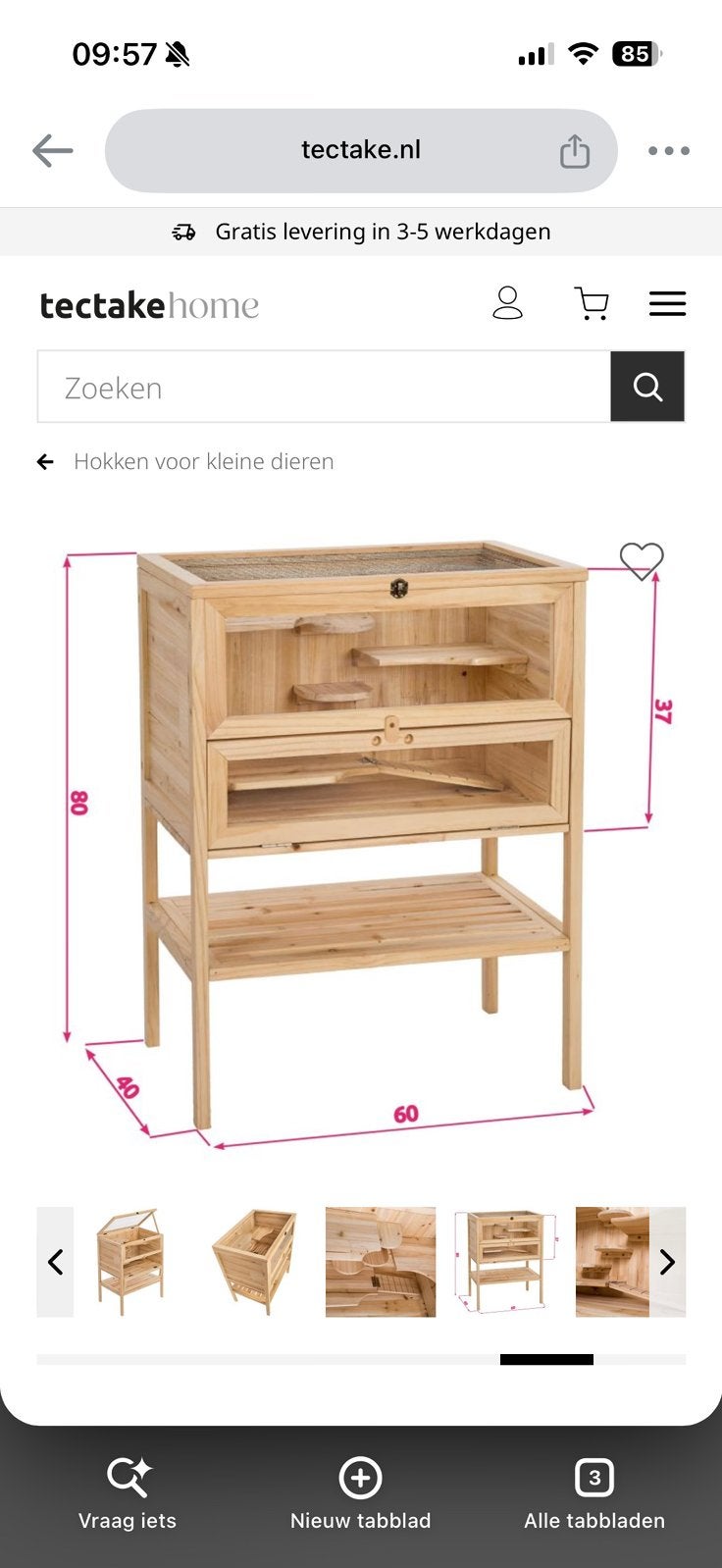 2x Hamsterkooi, Ophalen, Zo goed als nieuw