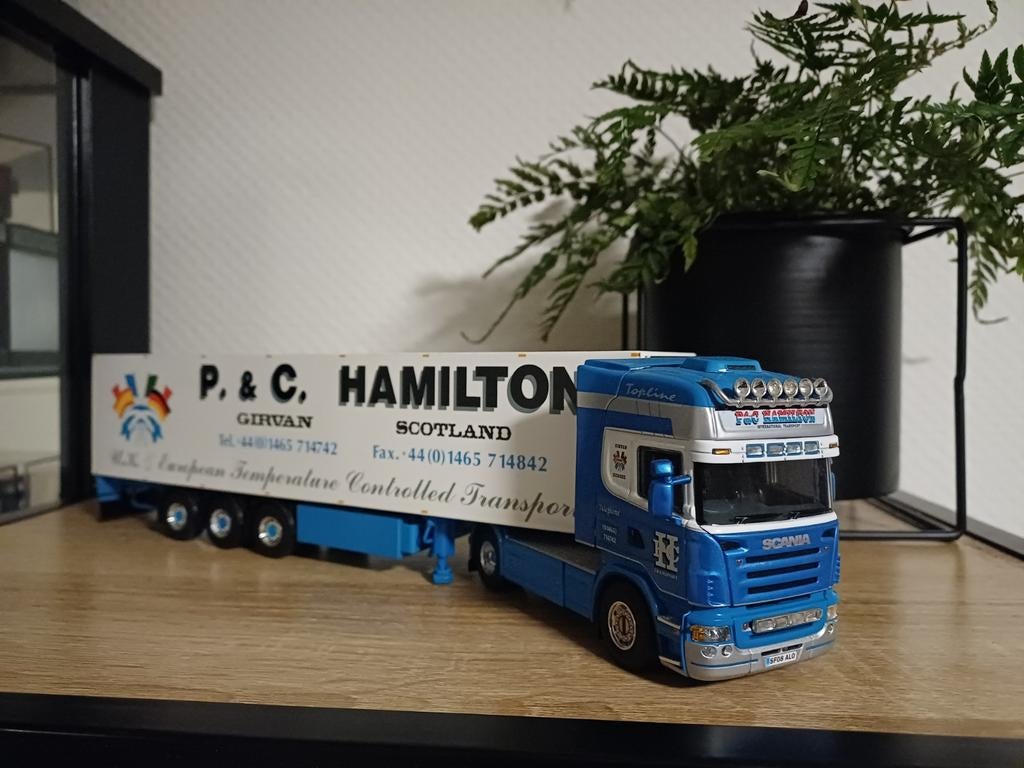 Corgi scania hamilton met oplegger, Ophalen of Verzenden, Bus of Vrachtwagen, Corgi