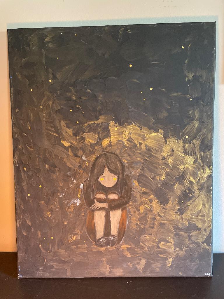 Kunstwerk Goud kind, Ophalen