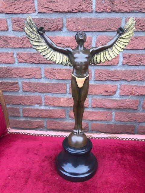 fraai bronzen beeld, ICARUS, DE KLASSIEKE HELD, Antiek en Kunst, Ophalen of Verzenden