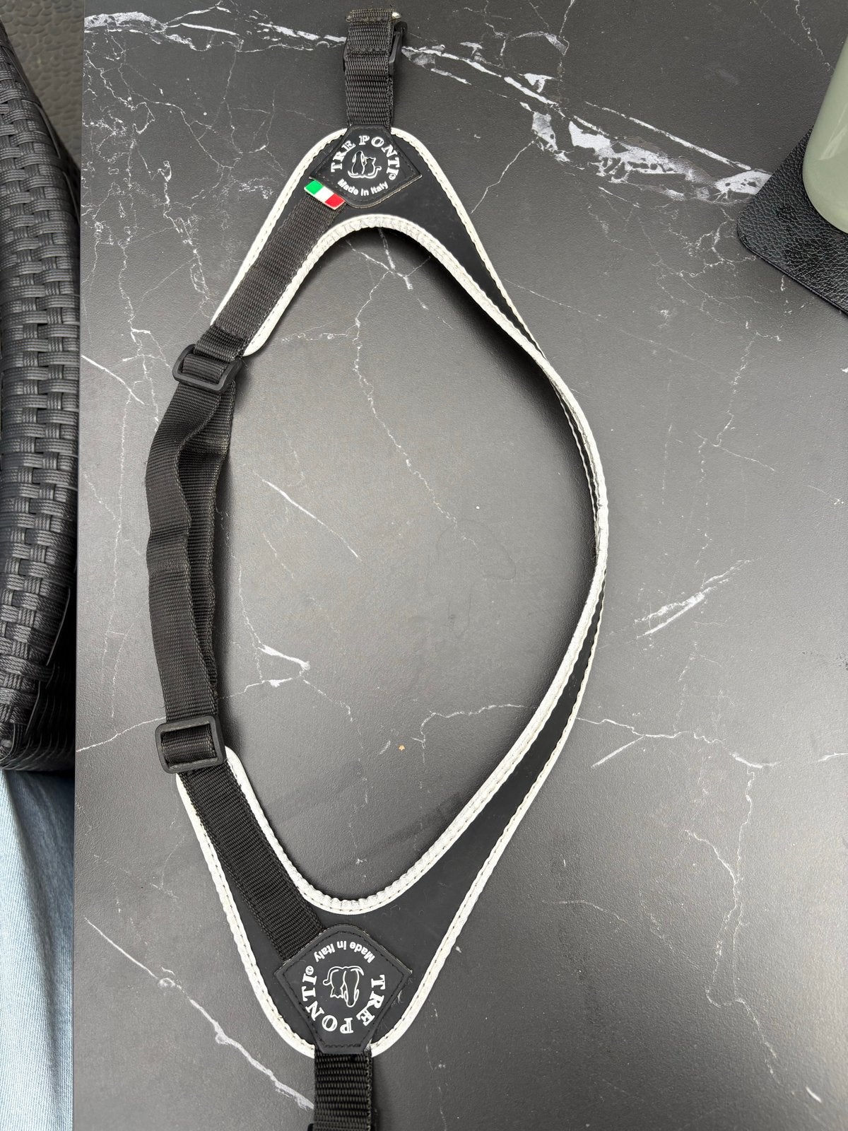 Tre Ponti Fibbia hondentuig zwart met reflecterende details, Dieren en Toebehoren, Honden-accessoires, Ophalen of Verzenden, Gebruikt