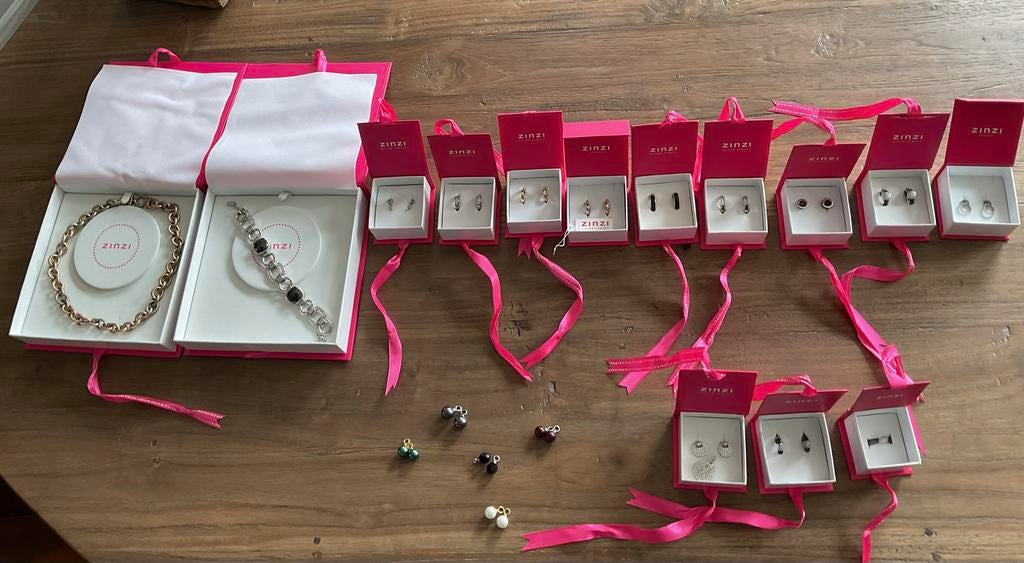 Zinzi sieraden: oorbellen en hangers, keting en armband, Met kristal, Hangers, Ophalen of Verzenden, Zo goed als nieuw