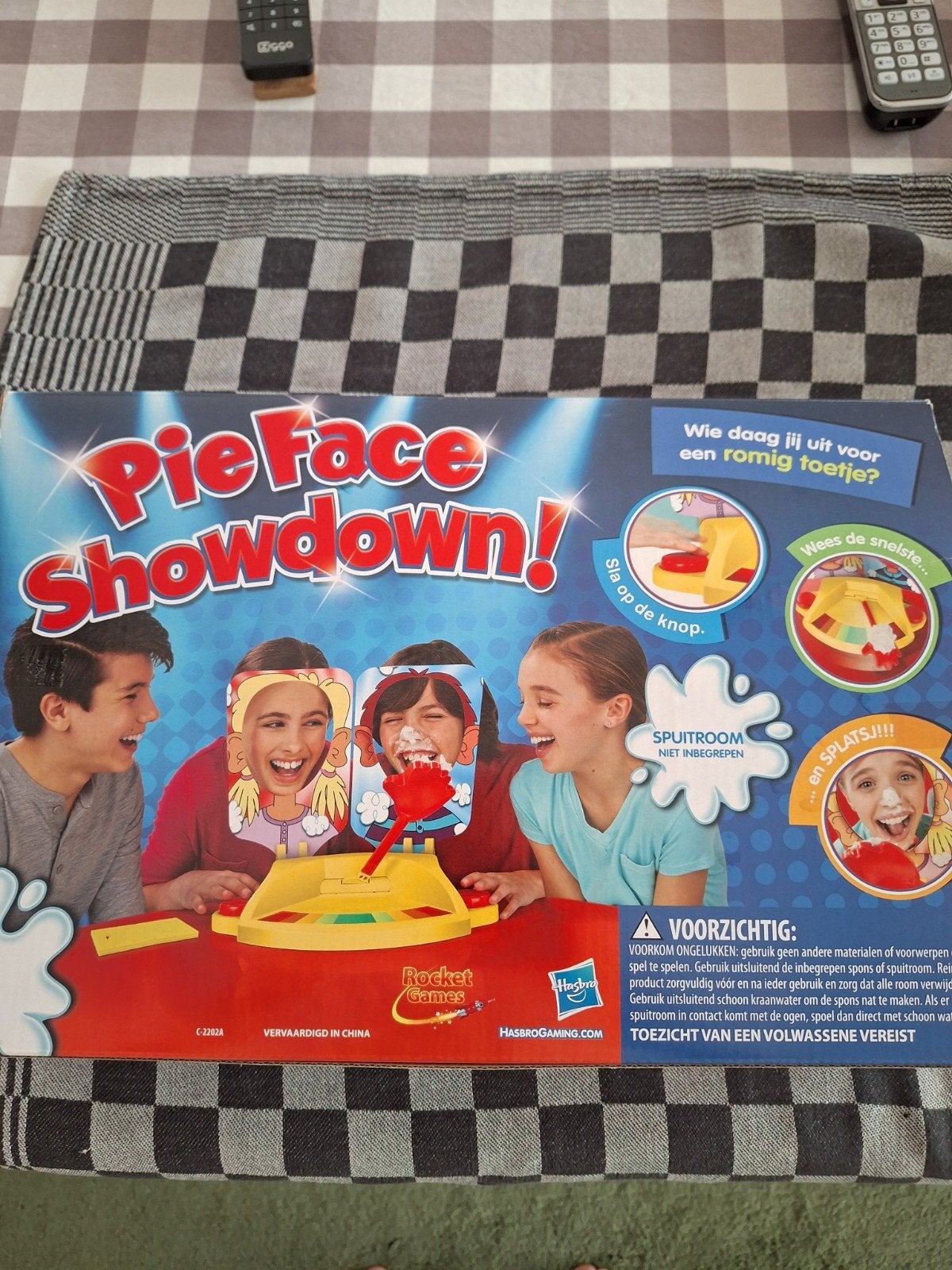 Pie Face Showdown! Hilarisch familiespel van Hasbro, Een of twee spelers, Ophalen of Verzenden, Gebruikt, Hasbro Gaming