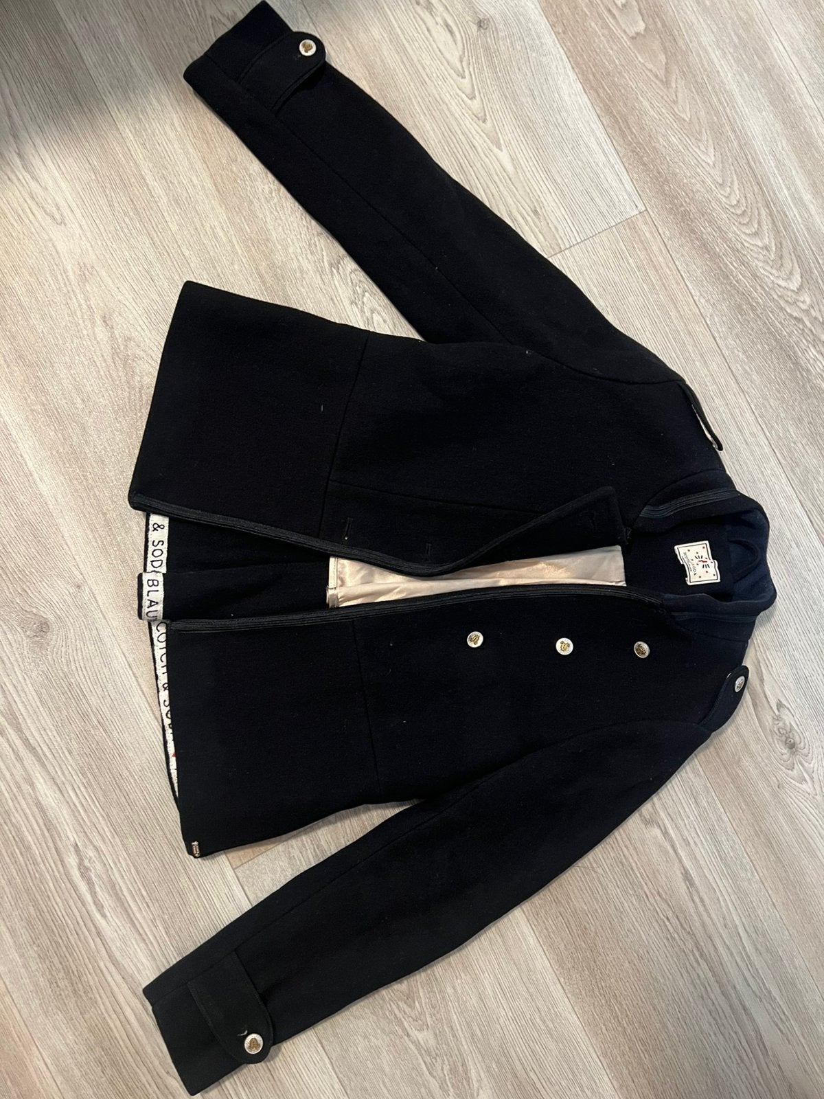Jas scotch en soda meisje 140 10 donkerblauw, Kinderen en Baby's, Ophalen of Verzenden, Zo goed als nieuw, Meisje, Jas