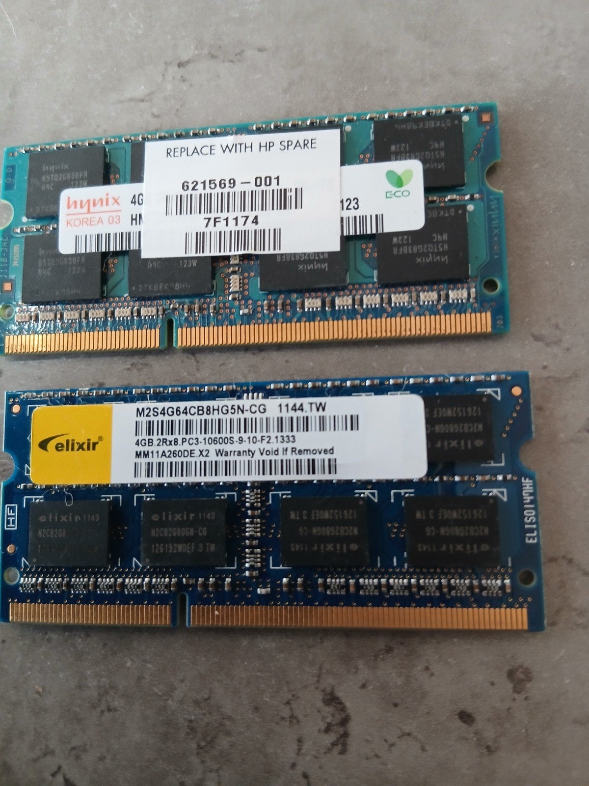 Hynix en Elixir 4GB DDR3 RAM Geheugenmodules, Computers en Software, Gebruikt, DDR3, Ophalen of Verzenden, Laptop