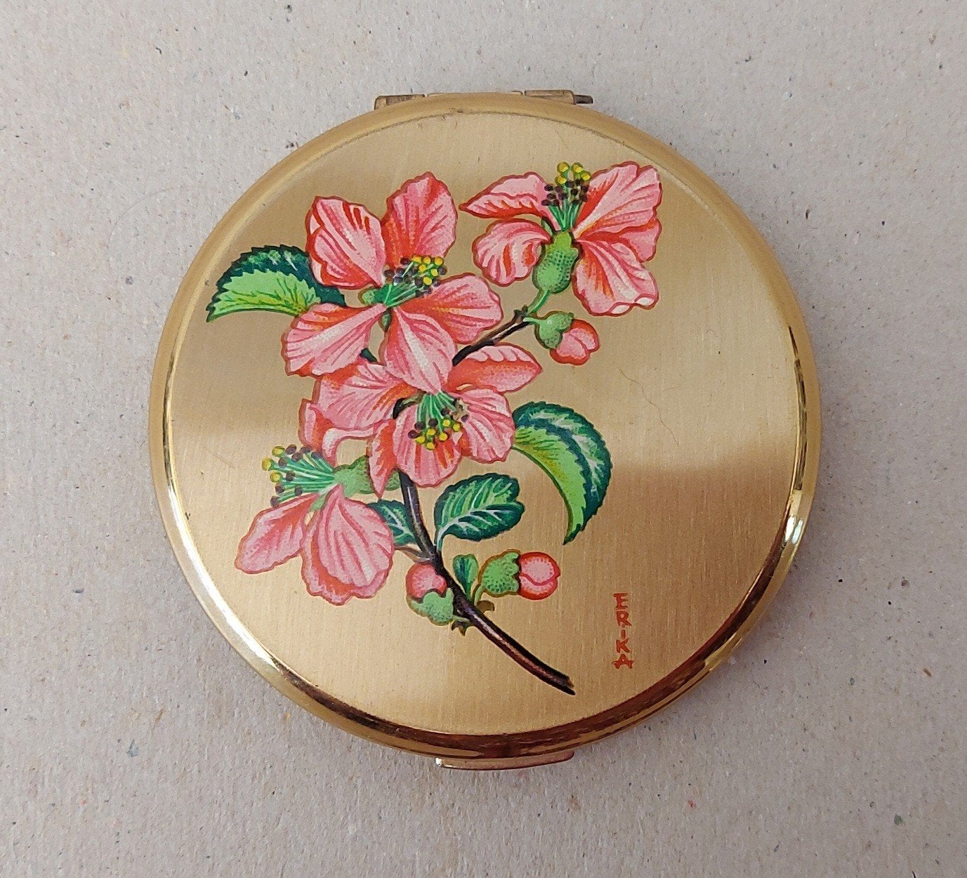 Vintage poederdoos powder compact Stratton ERIKA, Ophalen of Verzenden