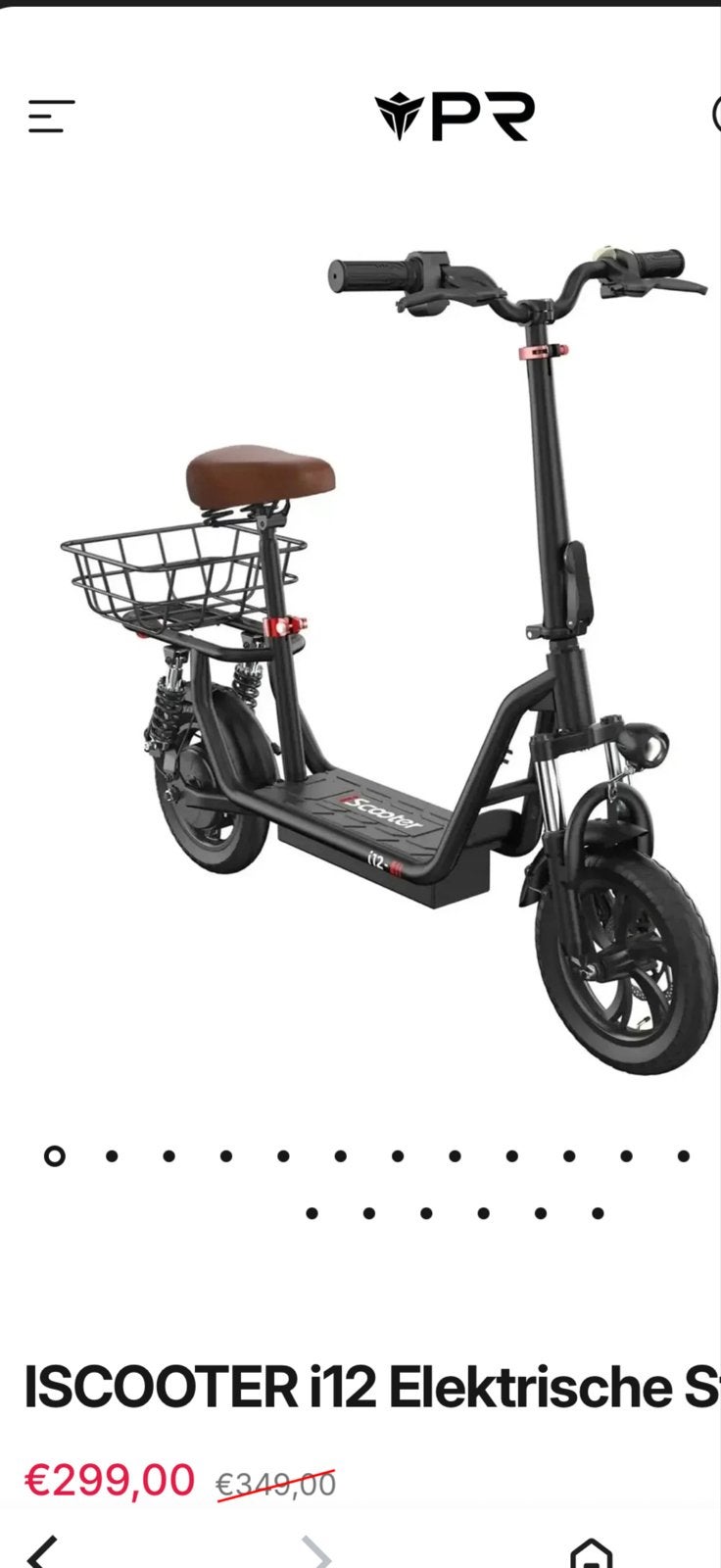 ISCOOTER i12 Elektrische Step - Zo goed als nieuw, Ophalen, Zo goed als nieuw, Elektrische step (E-scooter)