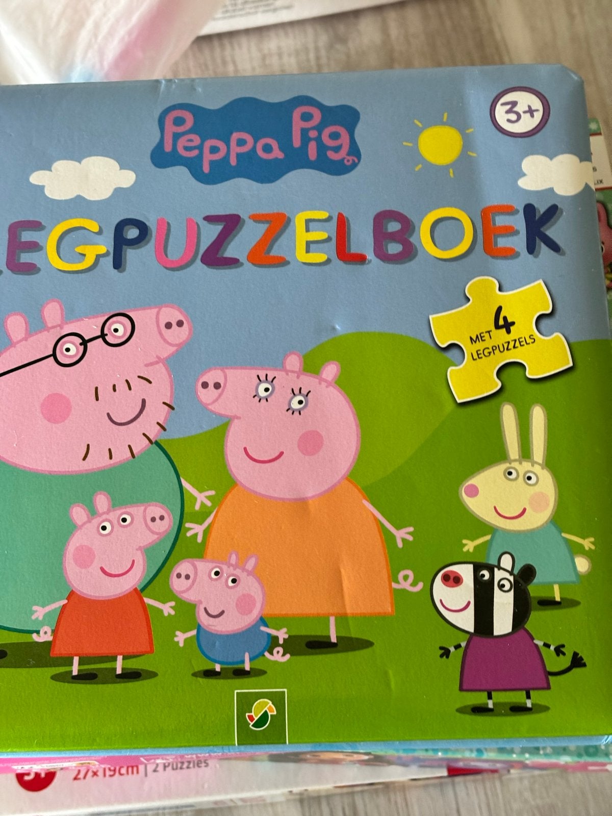 Peppa Pig Legpuzzelboek met 4 puzzels, Ophalen of Verzenden, Minder dan 10 stukjes, Gebruikt, 2 tot 4 jaar