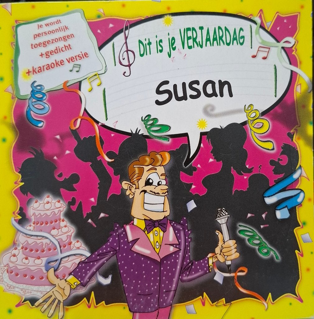 Dit is je verjaardag Susan - Persoonlijk lied & gedicht, Ophalen of Verzenden, Zo goed als nieuw, Album, Muziek